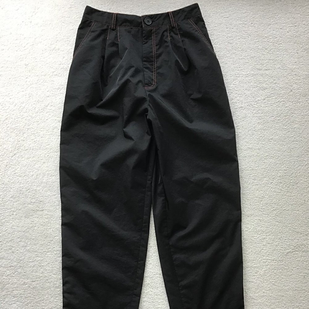 ASOS BLACK NYLON TRACK PANTS SIZE 6